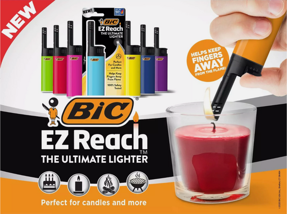 Bic Ez Reach Lighter (Assorted Colors)