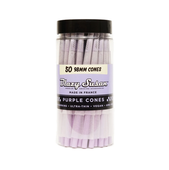 Blazy Susan Purple Pre-Rolled Cones - Jar of Assorted Sizes