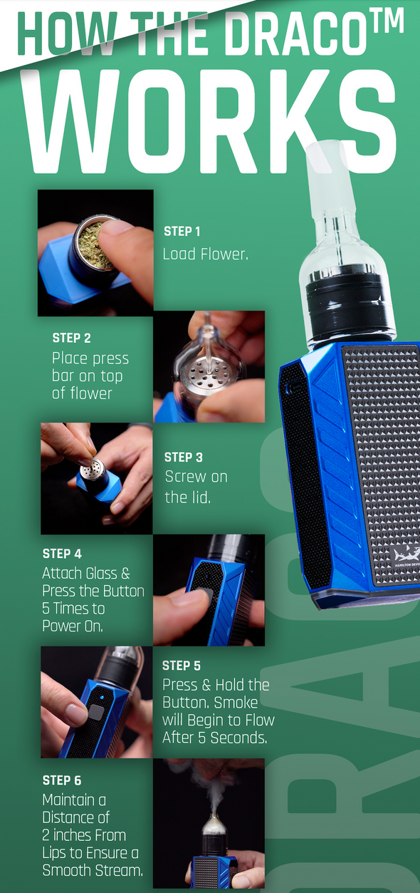 Hamilton Devices - Draco Dry Herb Vaporizer (Assorted Colors)