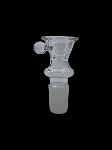 Black Sheep Glass Large Funnel Bowl with Honeycomb Screen – 14mm Male Joint Slide for Bongs