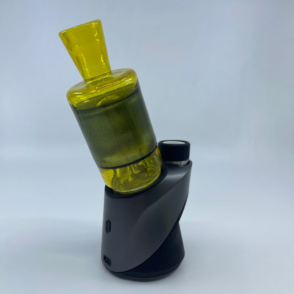 Terps Green Puffco Peak Attachment: UNLMTD Glass, Green Bottle, Enhanced Filtration, Durable Glass, Puffco Peak Accessory